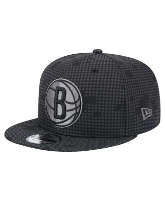 New Era - Men's Black Brooklyn Nets Midnight Ink Pop Outline 9FIFTY Snapback Hat