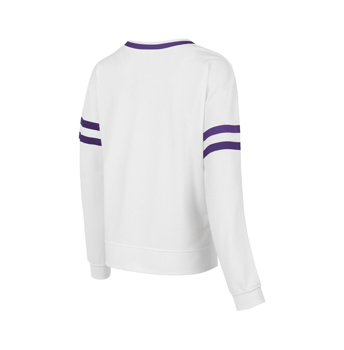 Женская толстовка Concepts Sport White Los Angeles Lakers Borough Pullover — фото 2
