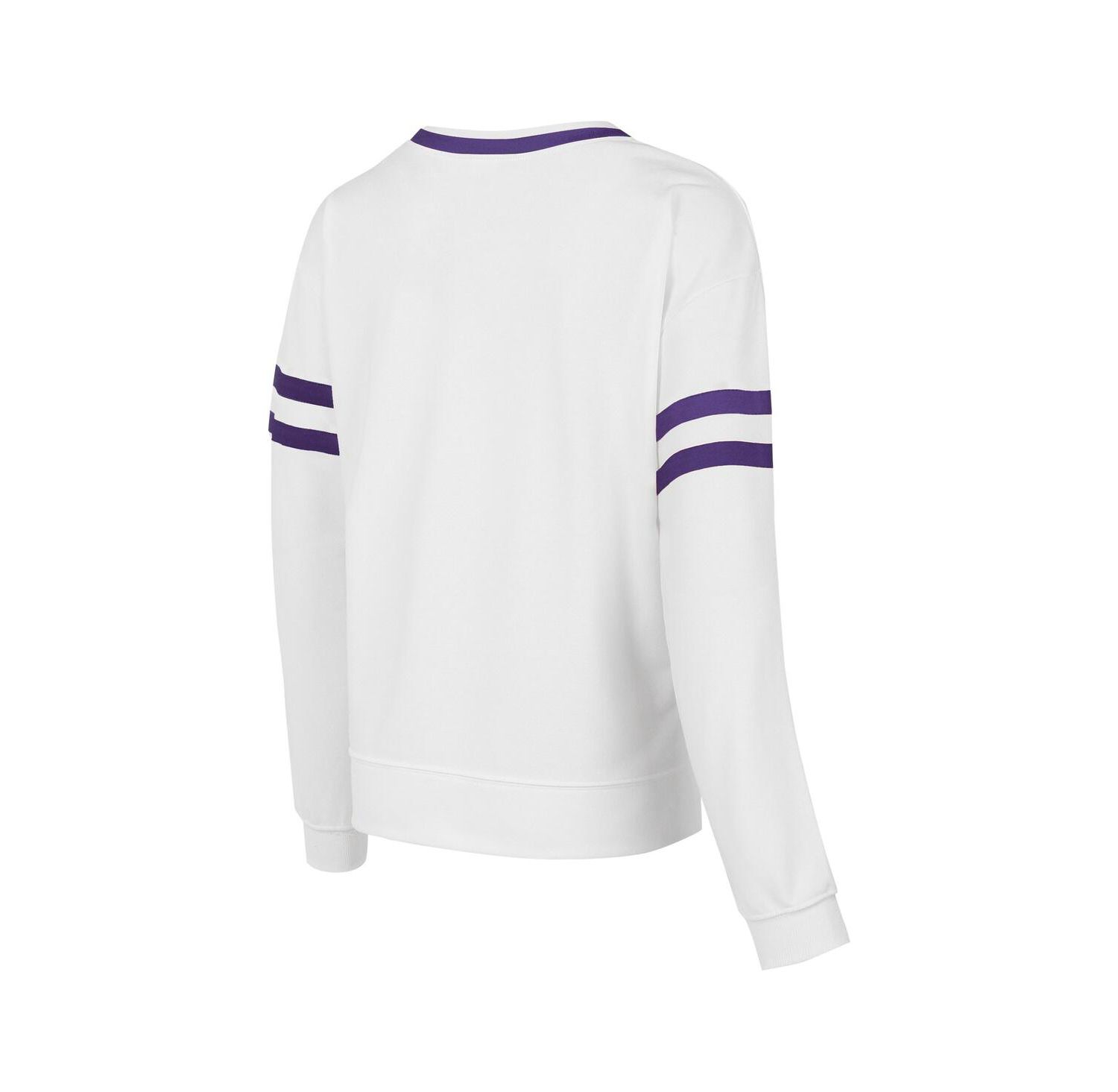 Women's White Los Angeles Lakers Borough Pullover Sweatshirt