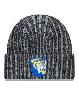 New Era - Big Boys and Girls Black Los Angeles Rams 2023 Salute To Service Cuffed Knit Hat