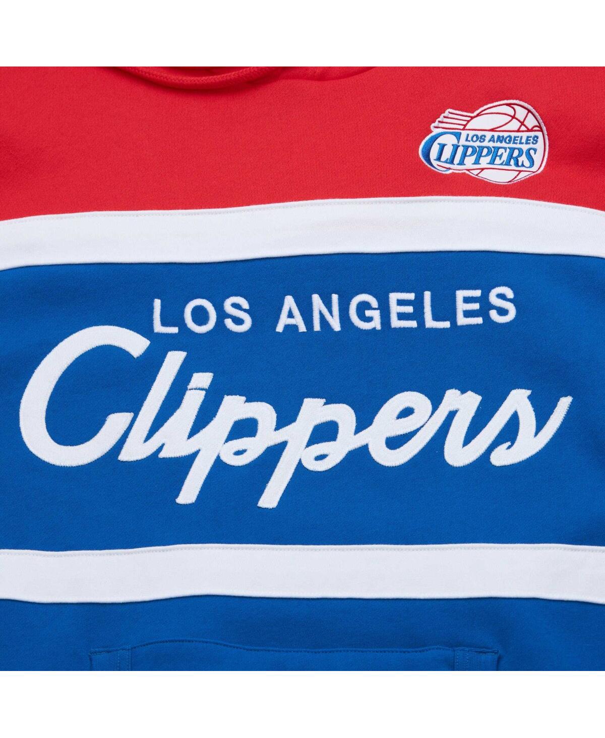 Mitchell & Ness Men's Royal/red La Clippers Head Coach Pullover Hoodie In Royal,red