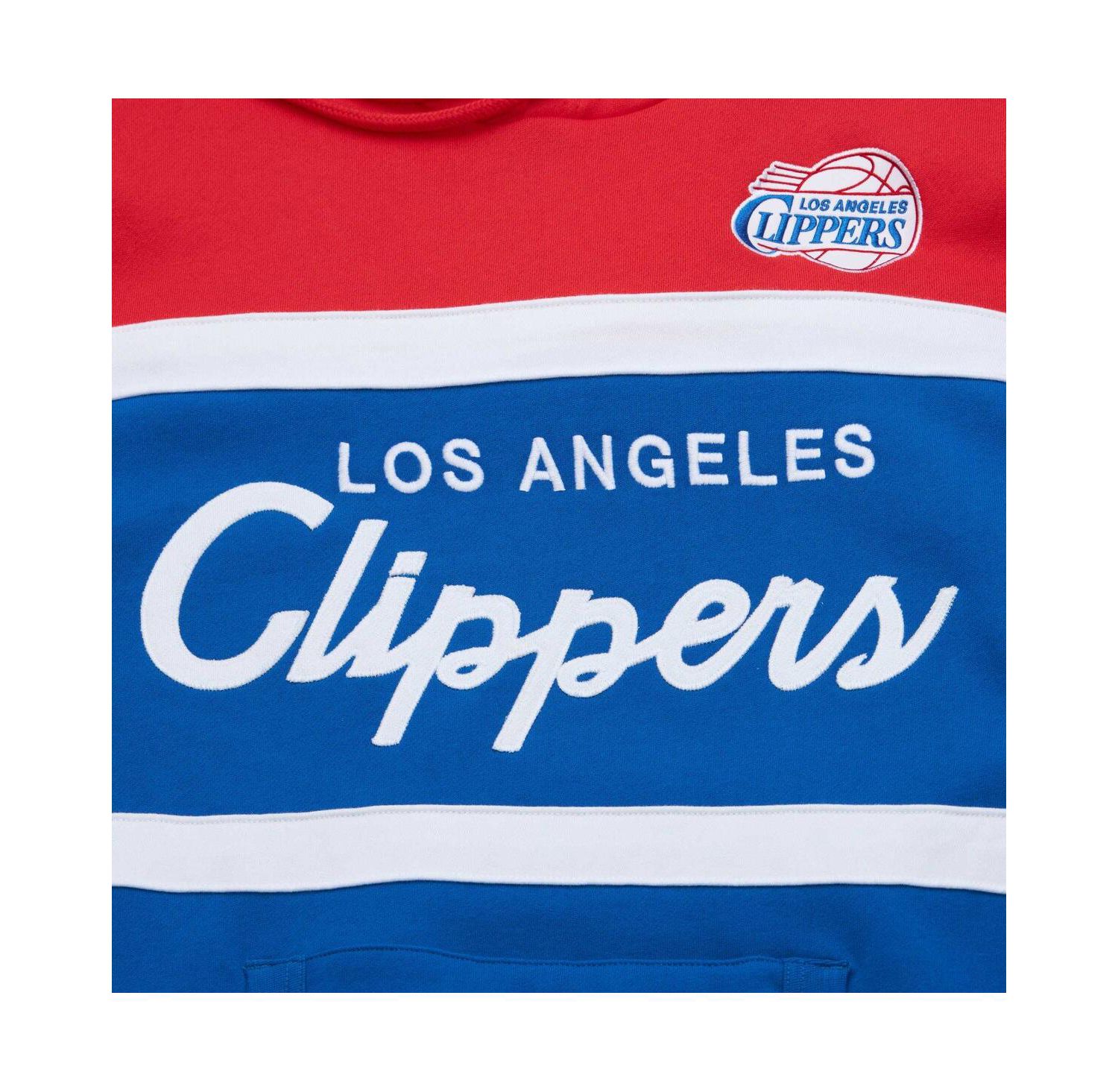 Men's Royal/Red LA Clippers Head Coach Pullover Hoodie