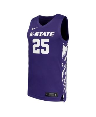 Men's 25 Purple Kansas State Wildcats Replica Basketball Jersey