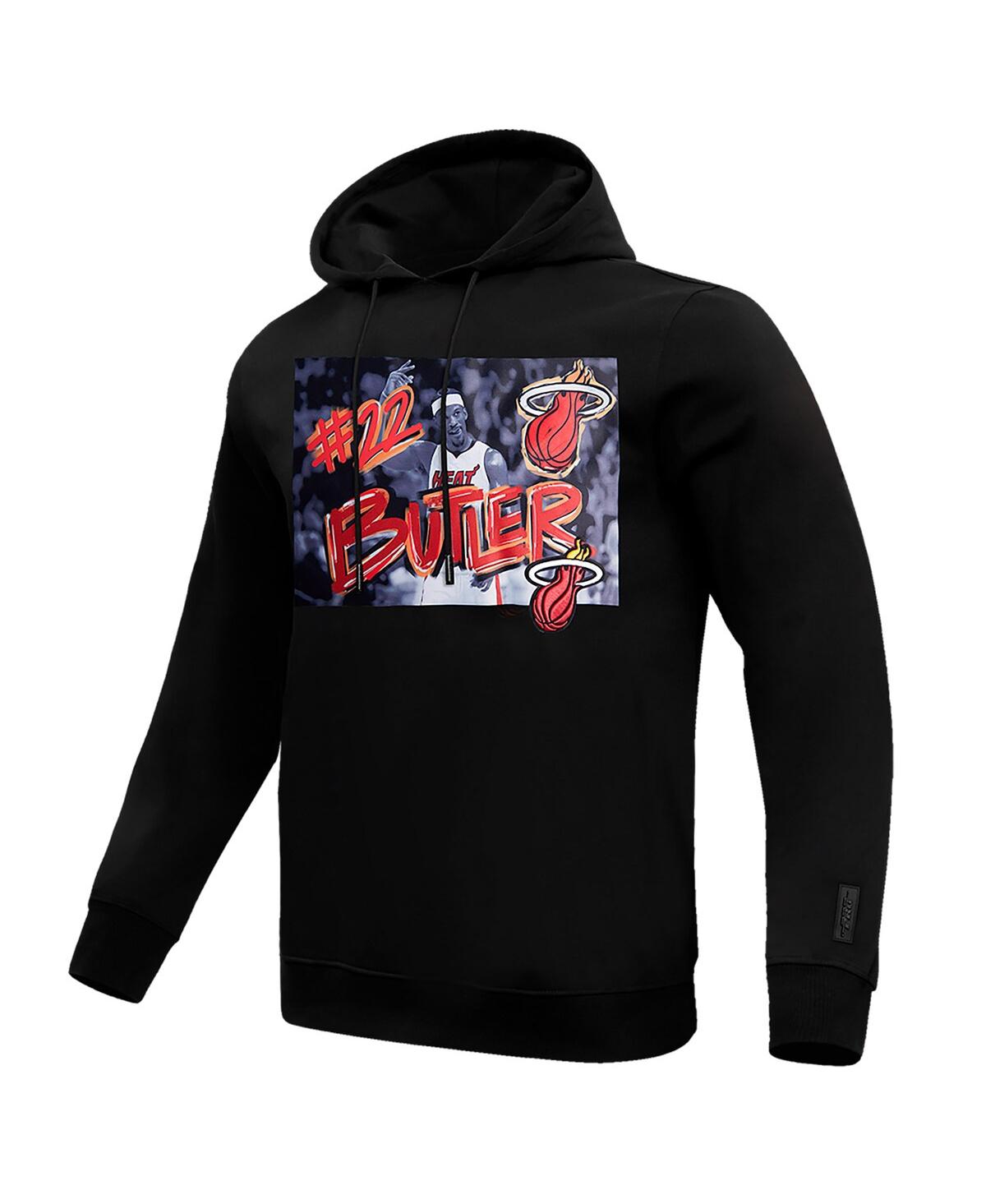 Pro Standard Men's Jimmy Butler Black Miami Heat Player Yearbook Pullover Hoodie In Black