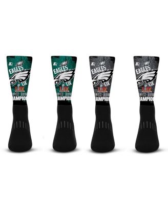 Starter - Big Boys and Girls Philadelphia Eagles Super Bowl LIX Champions Two-Pack Party Blackout Crew Socks Set