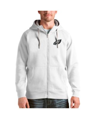 Antigua - Men's White Philadelphia Eagles Victory Full-Zip Hoodie
