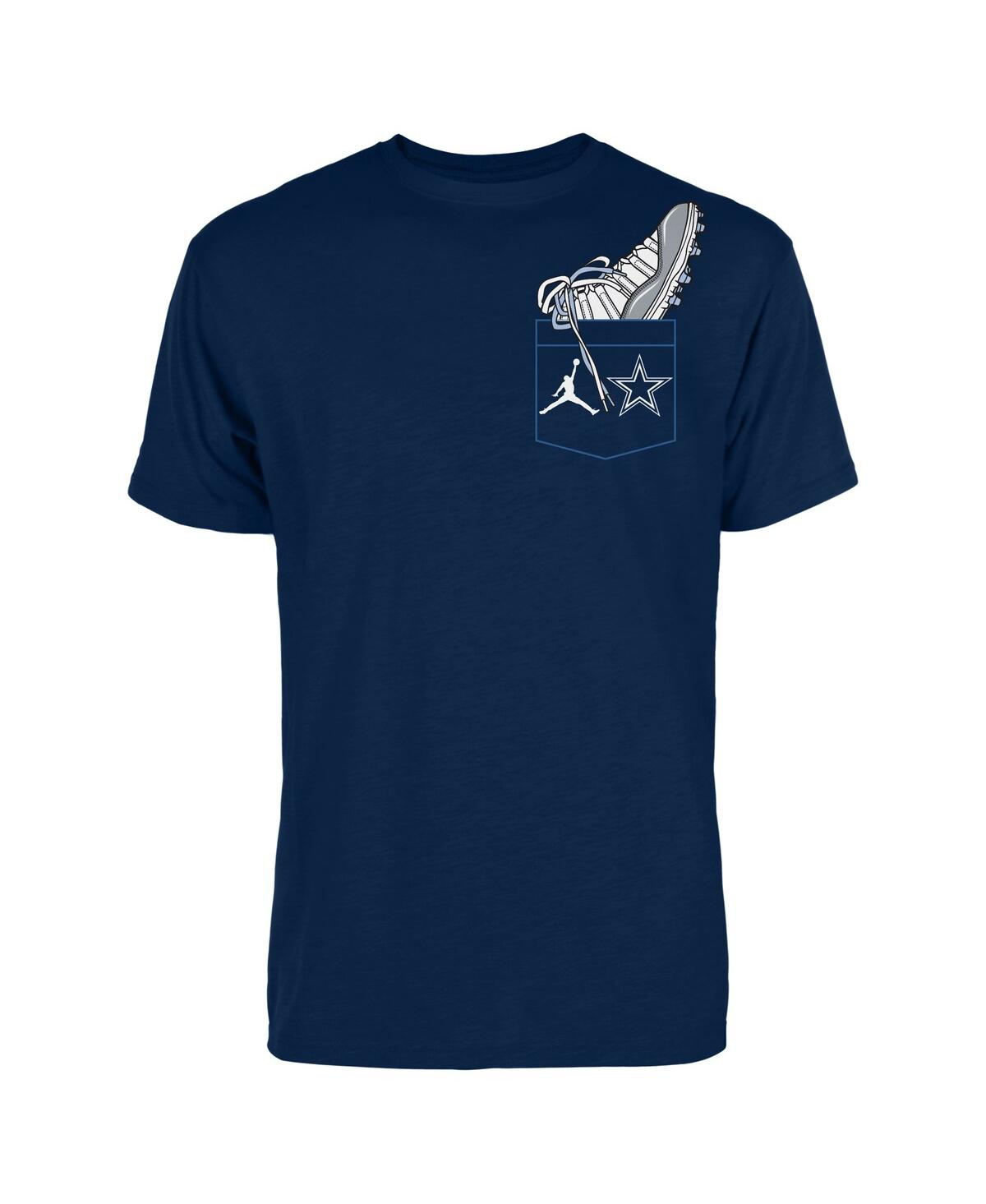 JORDAN MEN'S DAK PRESCOTT NAVY DALLAS COWBOYS SHOE SCHEDULE GRAPHIC T-SHIRT 