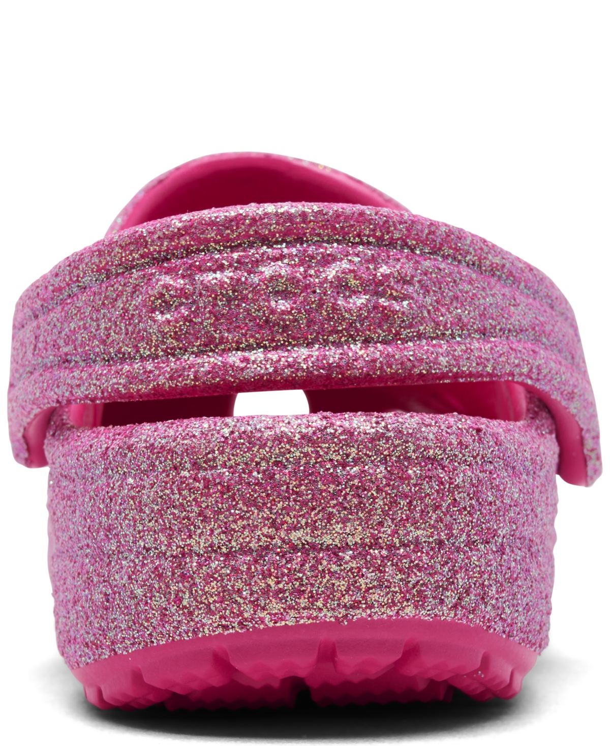 Crocs Little Girls Classic Glitter Clogs From Finish Line In Dragonfruit