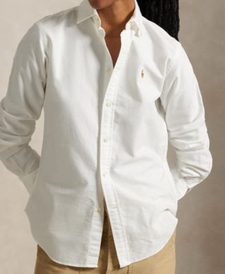 Women's Slim-Fit Striped Oxford Shirt