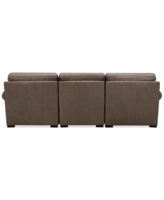 Radley Roll Arm 104" 3-Pc. Leather Sectional