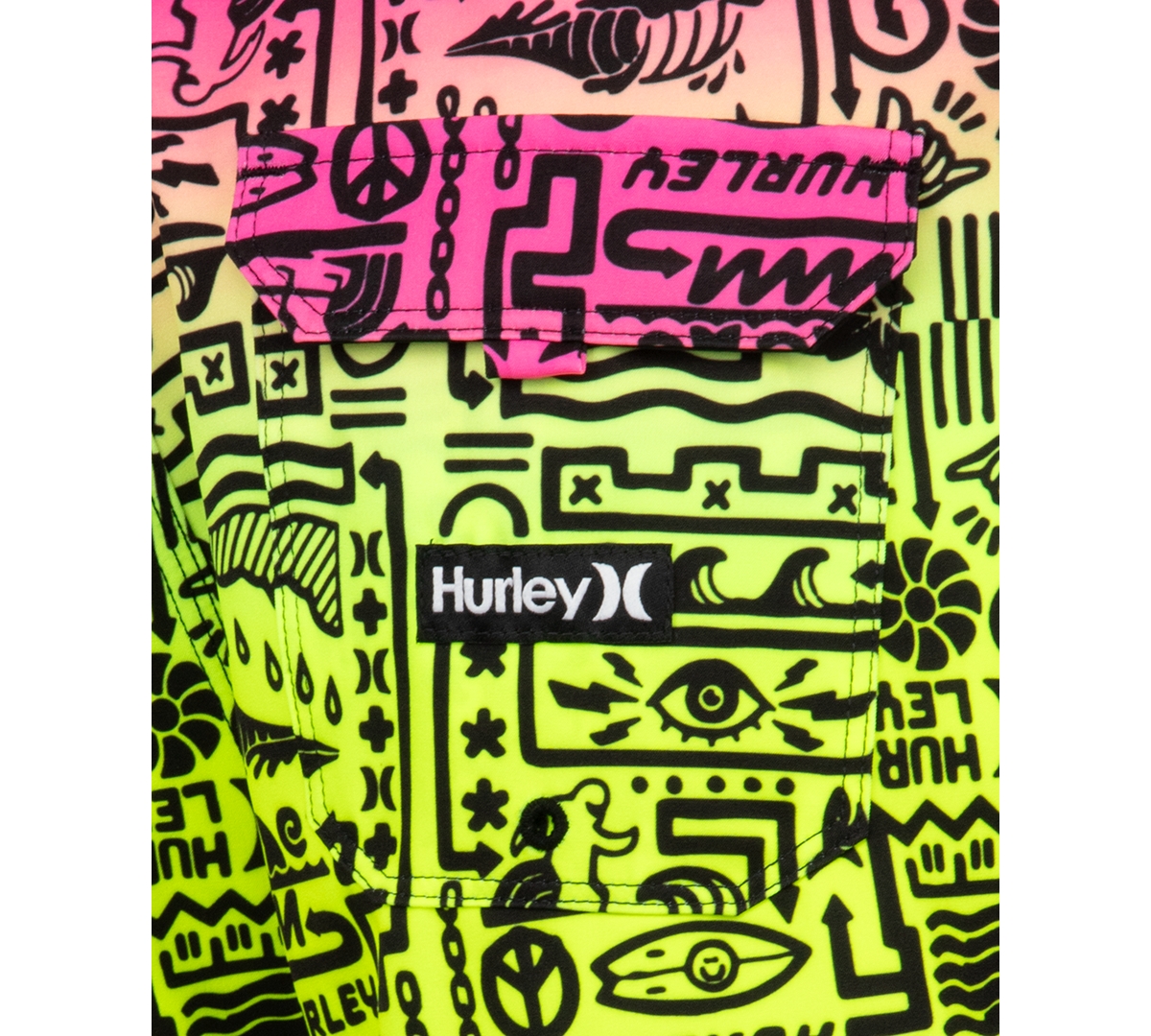 Hurley Big Boys Squiggle-print Board Shorts In E69multi