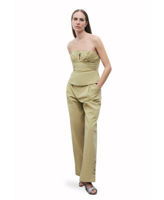 Women's Almond-Accented Crop Top