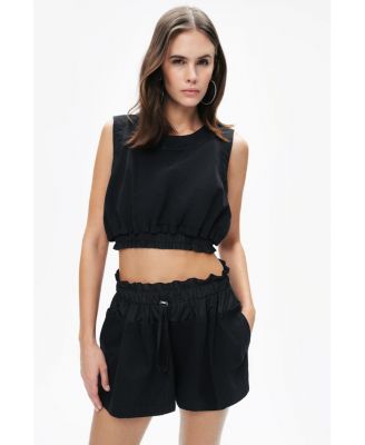 Women's Crop Top with Printed Detail