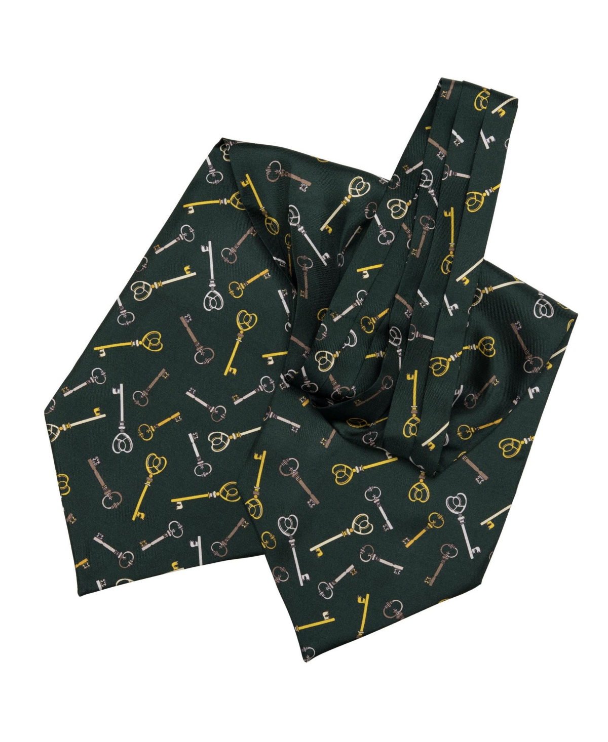 Men's Castel Sant'Angelo - Silk Ascot Cravat Tie for Men - Navy blue