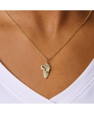 Angel Wing Pendant Necklace in 14K Gold Over Sterling Silver