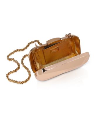 Woman's Aven Metal Wave Minaudiere