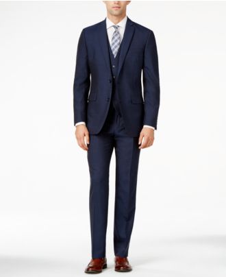 Bar III Midnight Blue Slim-Fit Suit Separates - Suits & Suit Separates ...