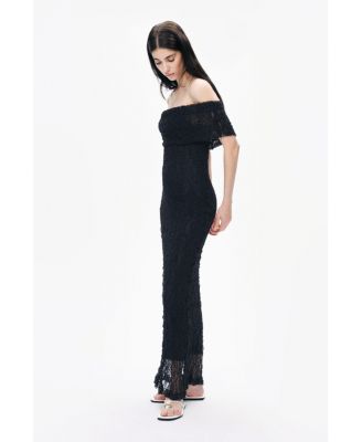 Women's Off-The-Shoulder Lace Maxi Dress