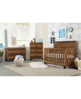 Urban Rustic Transitional Wood Changing Tray in Brushed Wheat