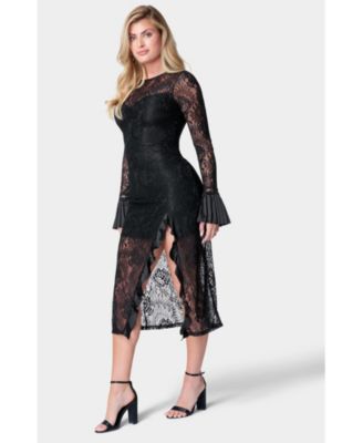 Women's Slit Lace Dress