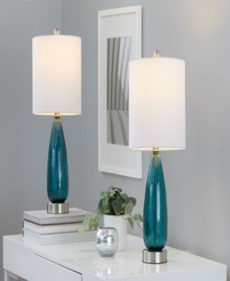 Bottega 22" Glass Table Lamp, Set of 2