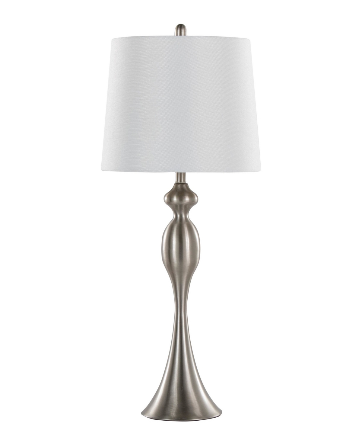 Lumisource Ashland 30" Metal Table Lamp, Set Of 2 In Silver,white