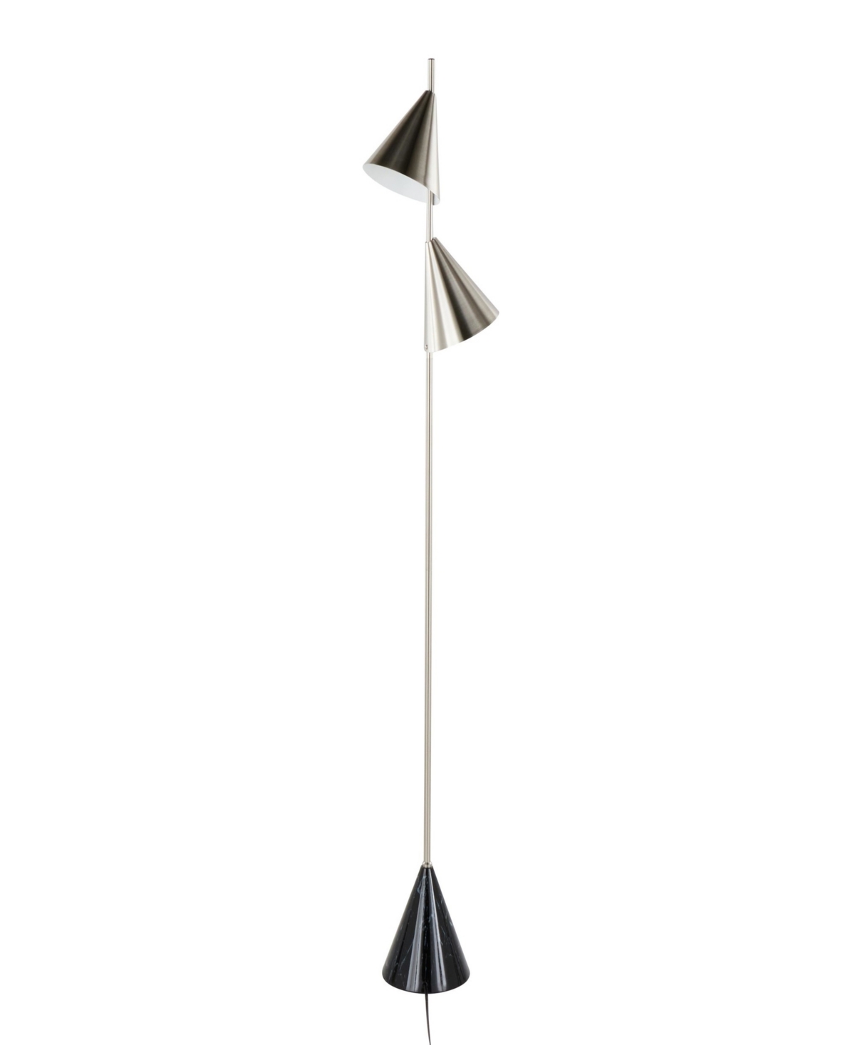 Lumisource Cone 65 Metal Floor Lamp In Silver,black