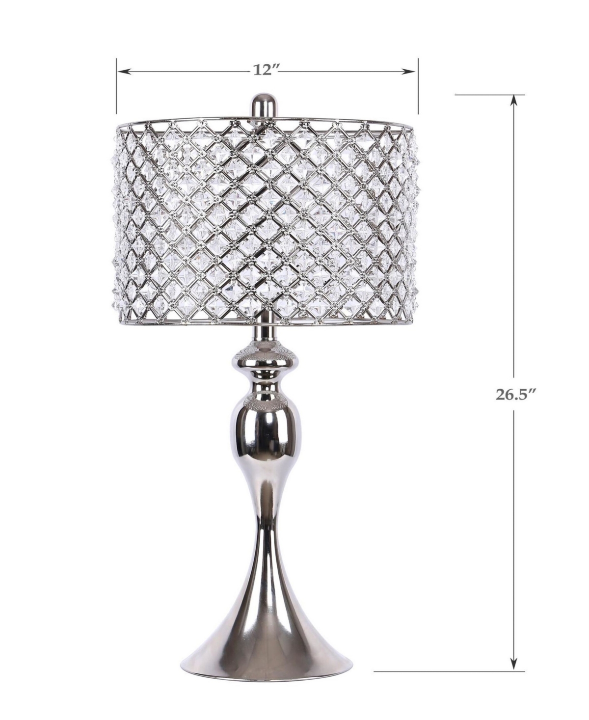 Lumisource Ashland 27" Metal Table Lamp, Set Of 2 In Silver