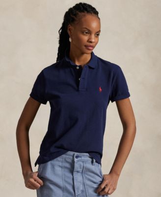 Women's Classic-Fit Mesh Polo Shirt