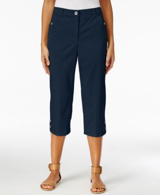 Karen Scott - Petite Twill Capri Pants