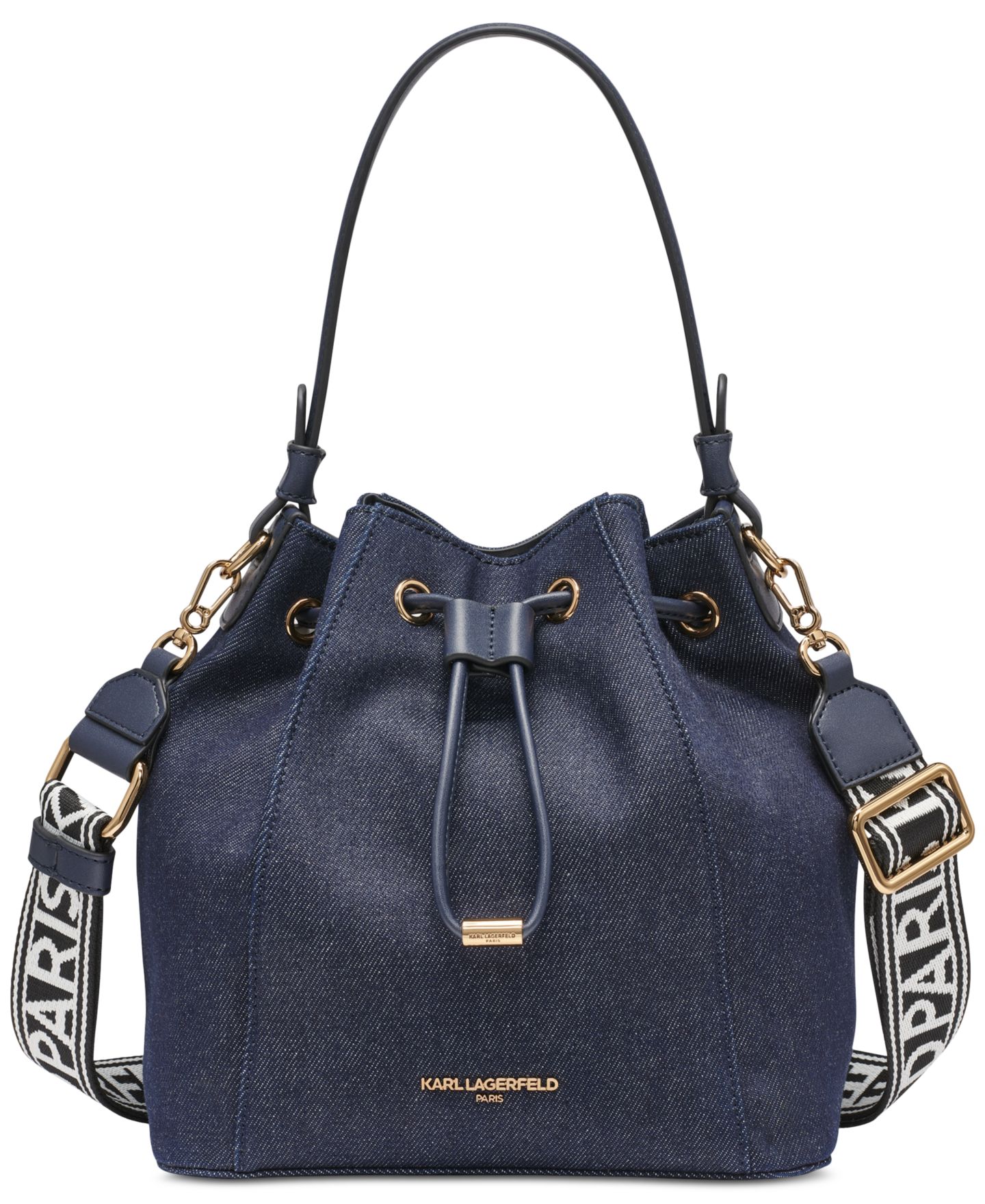 Женская сумка KARL LAGERFELD PARIS Adele Bucket, цвет: Джинсовый — фото 1