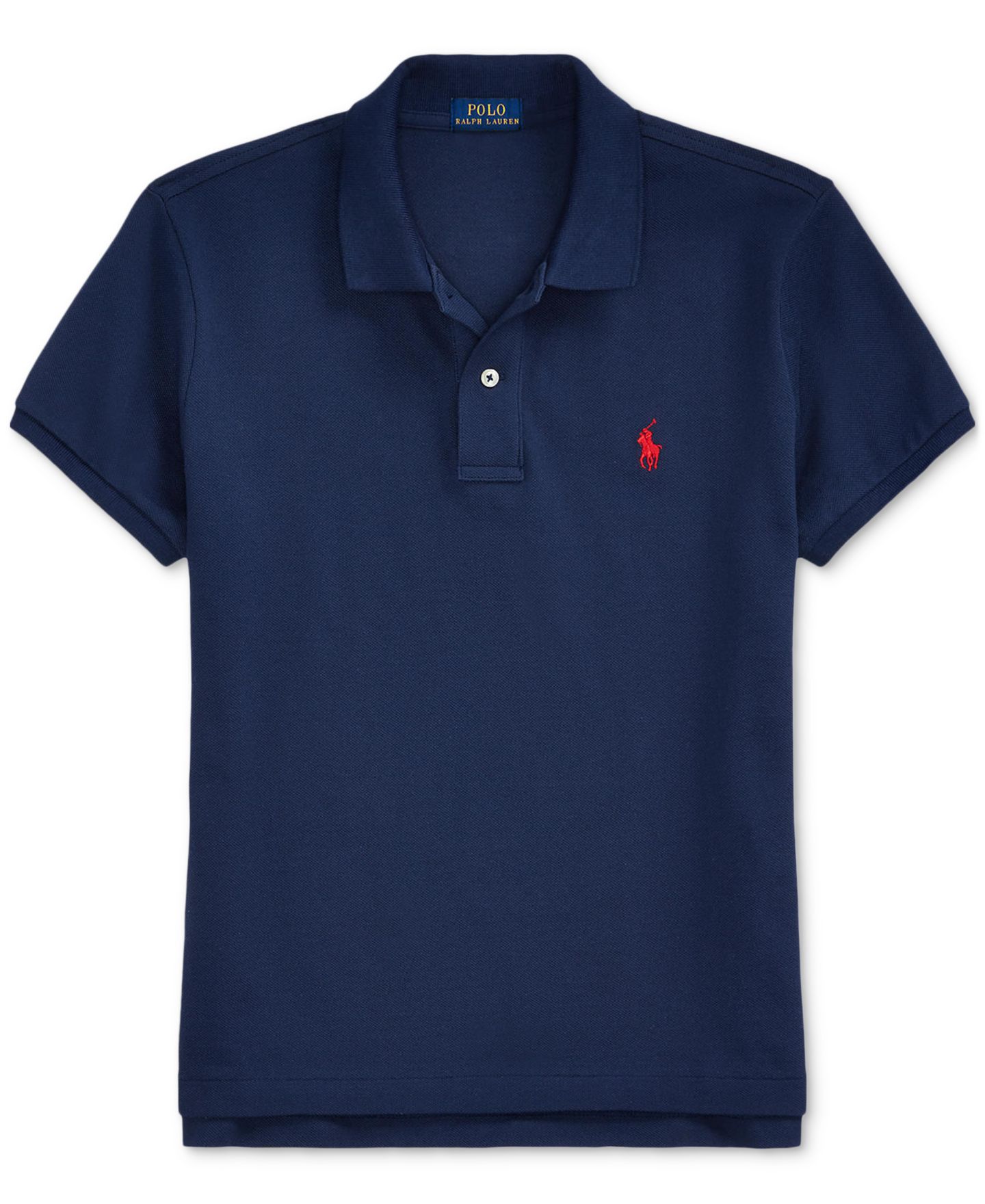 Женское поло Polo Ralph Lauren Classic-Fit Mesh Polo Shirt, цвет: Тёмно-синий — фото 5