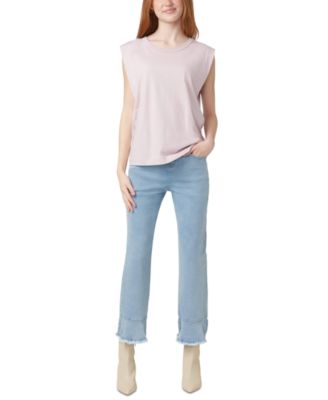 Women's Ruffled-Hem Denim Skimmer Leggings