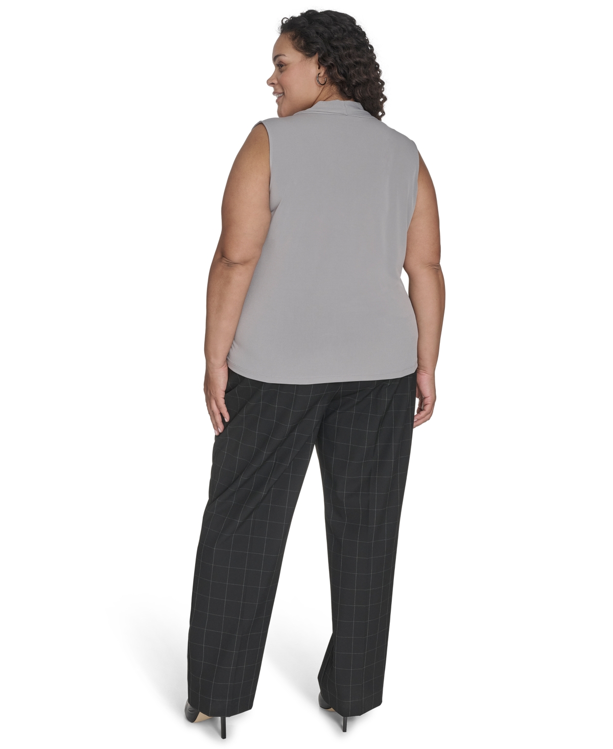CALVIN KLEIN PLUS SIZE V-NECK SLEEVELESS TOP 