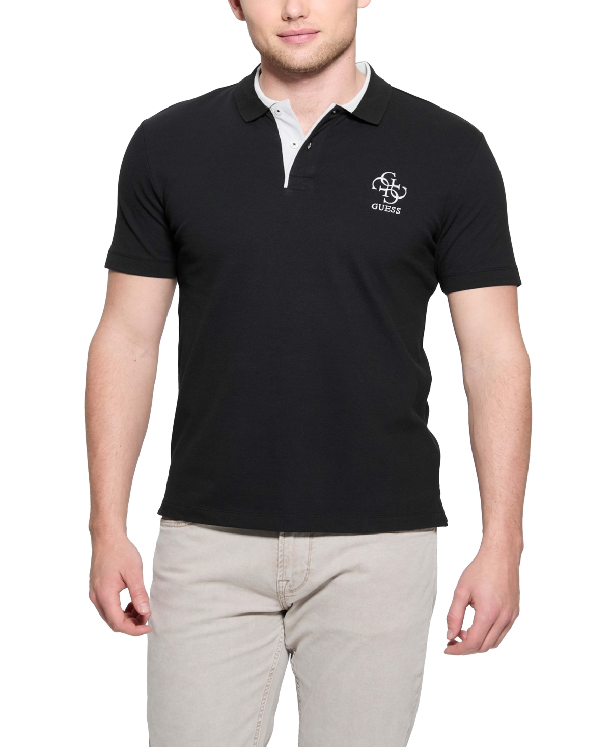 Men's Lyle Slim-Fit Short Sleeve Polo Shirt - Black
