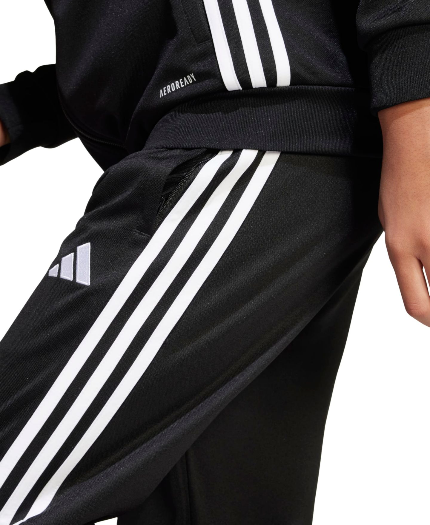 Брюки adidas Tiro 25 Essentials Training Pants для мальчиков, цвет: Чёрный / Белый — фото 3