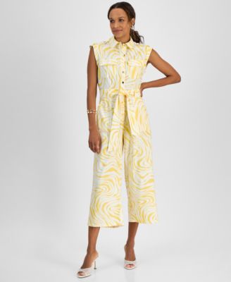 I.N.C. International Concepts - Petite Printed Utility Jumpsuit