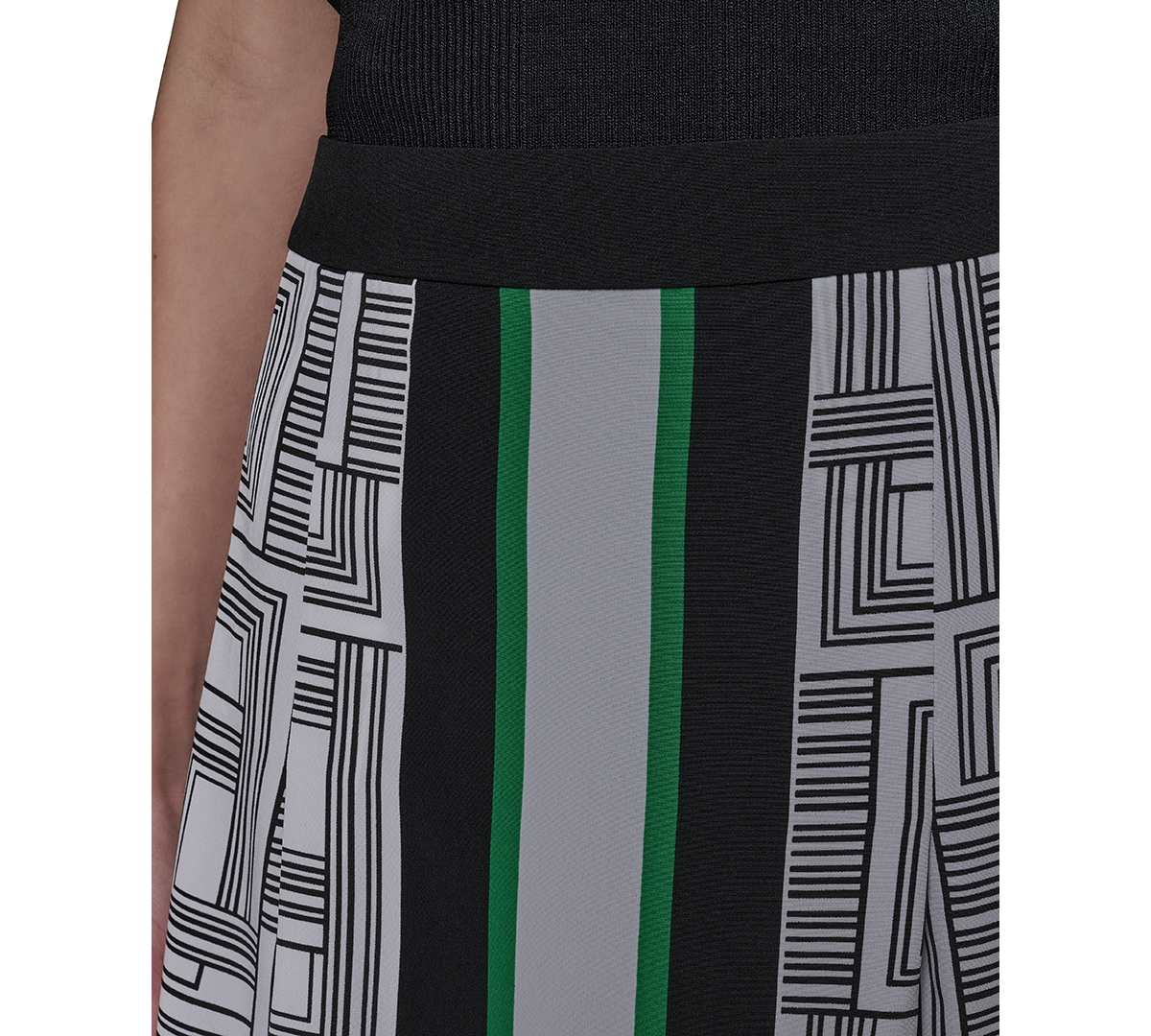 Karl Lagerfeld Women's Border Printed Mini Skirt In Soft White Combo