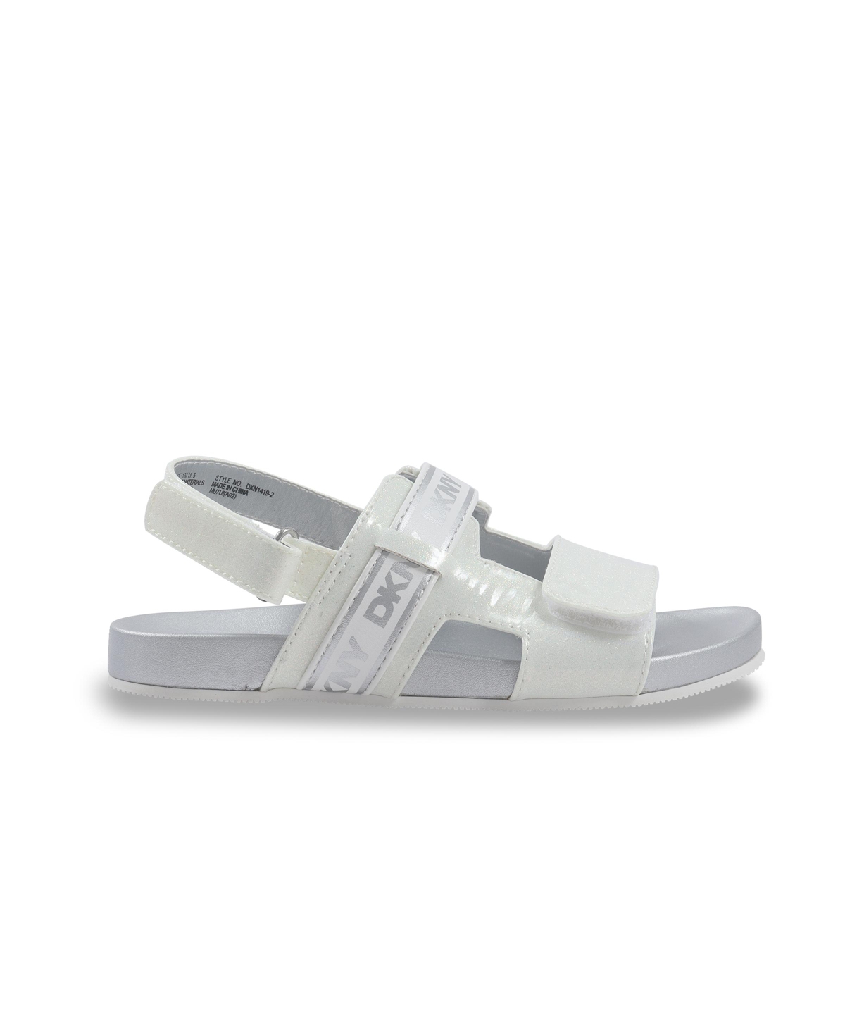 Dkny Little And Big Girls Tamara Dasha Everyday Sandal In White
