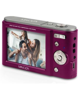 Minolta MND20 44 MP 2.7K Ultra HD Digital Camera (Magenta) With Slinger Camera case
