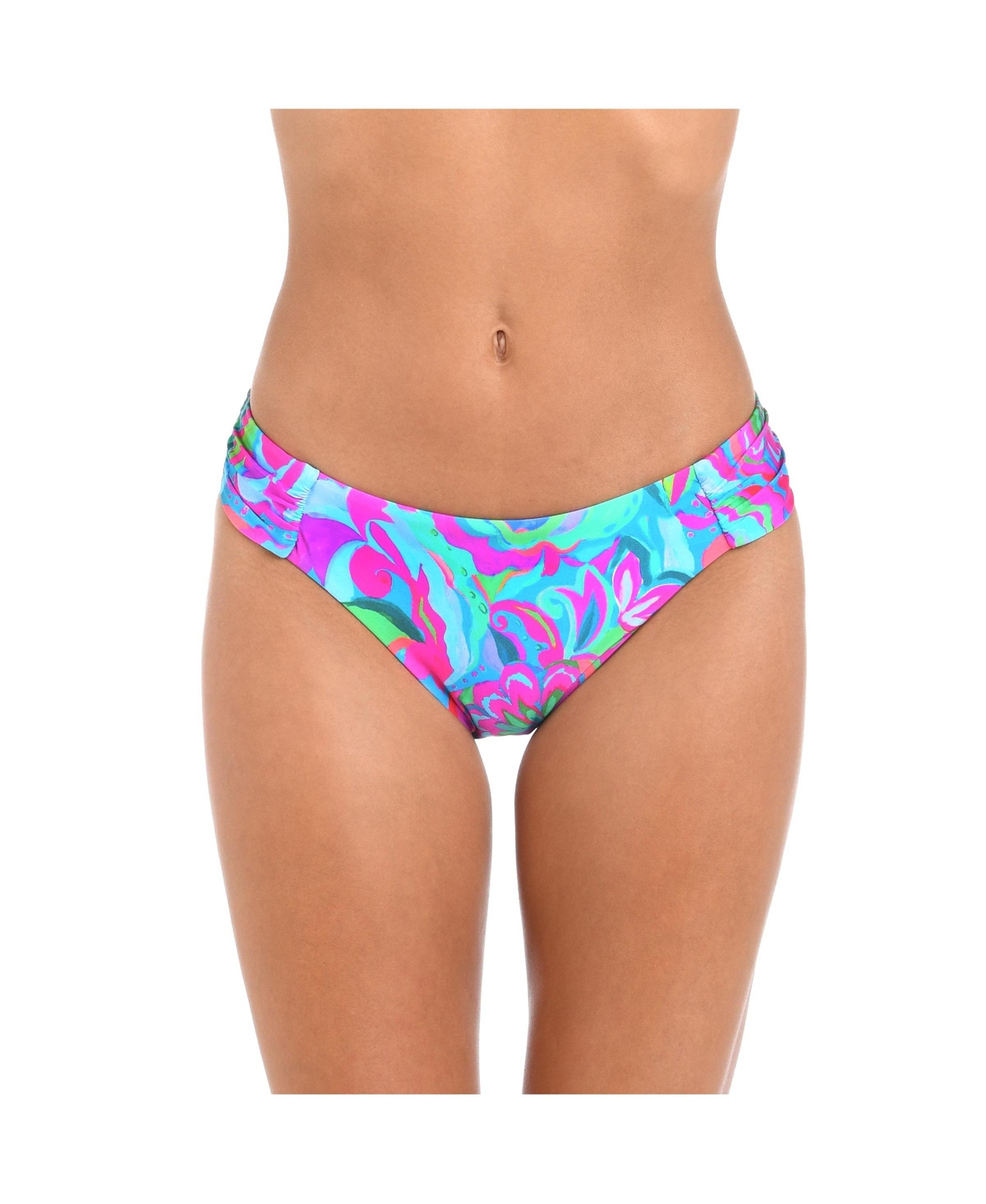 Women's Bottoms Swim Swirltopia Shirred Side Hipster - Multi
