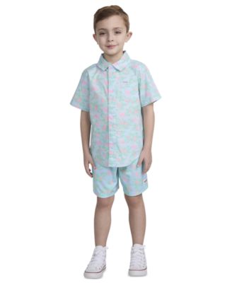 Big Boys Flamingo Printed Pull-On Swim Shorts	