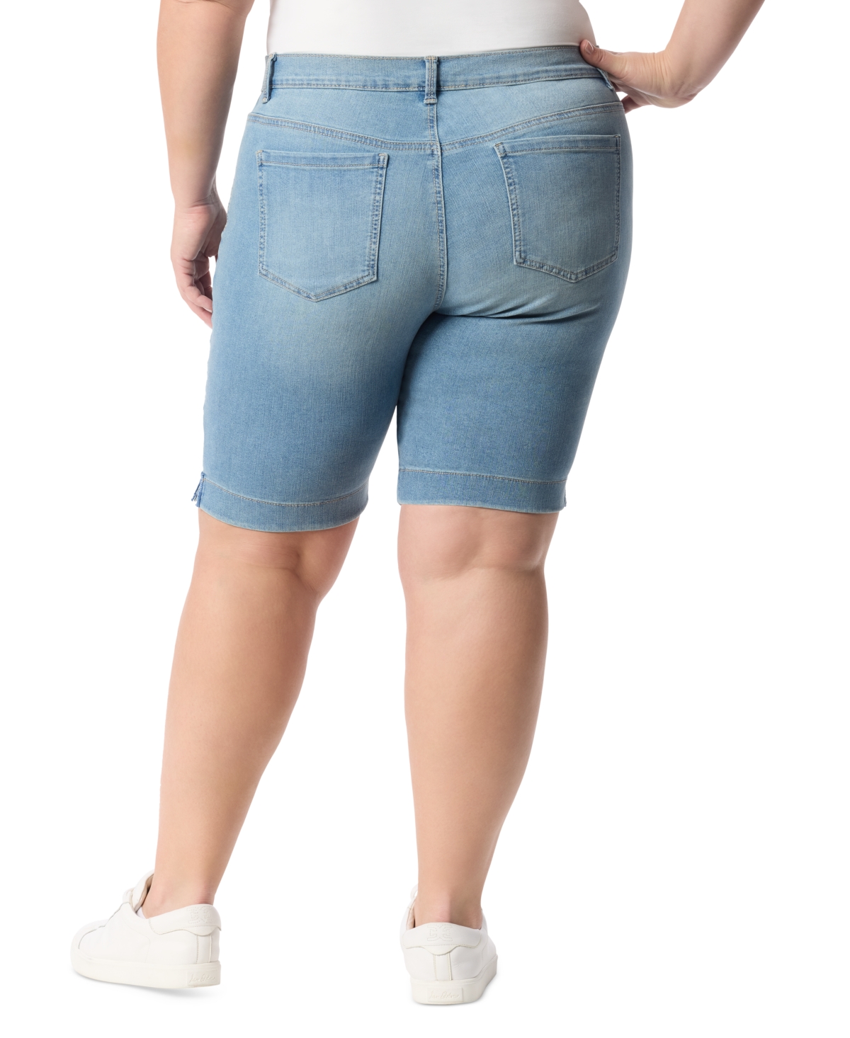 Gloria Vanderbilt Plus Size Shape Effect Bermuda Shorts In Malfa