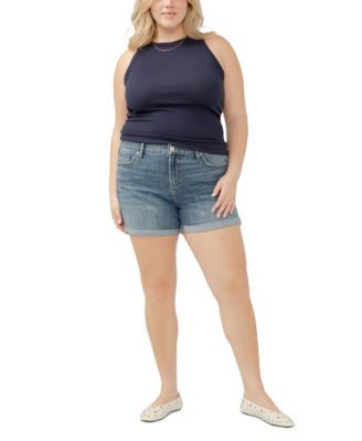 Plus Size Suki Faded Denim Shorts