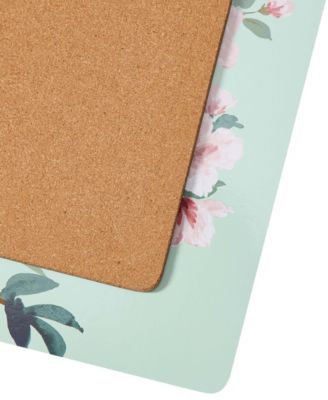 Blossom Branch Cork Placemats Set of 4, 16" x 12"