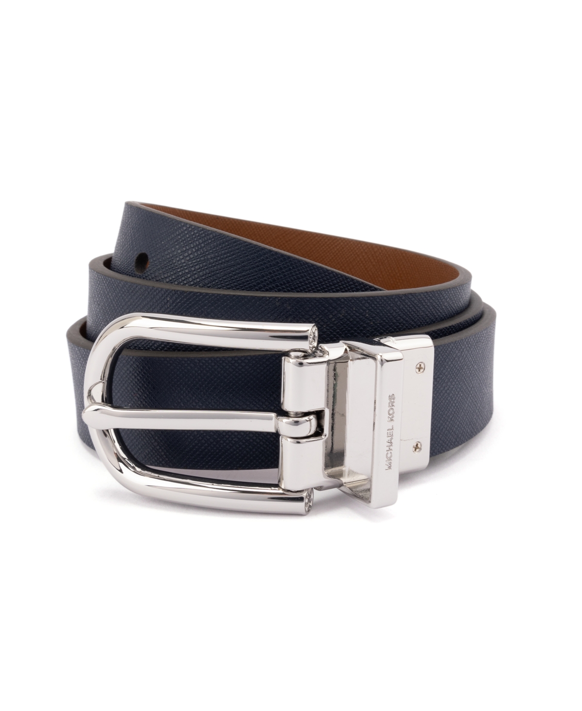 Michael Kors 25mm Reversible Leather Belt In Luggage