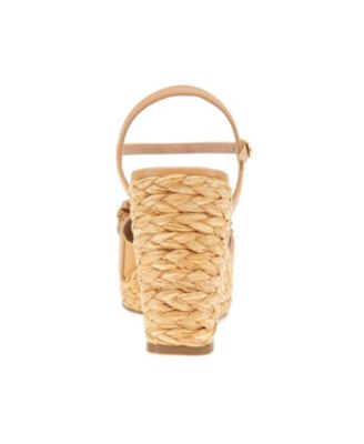 Women's Erika Raffia Flower Wedge Sandals