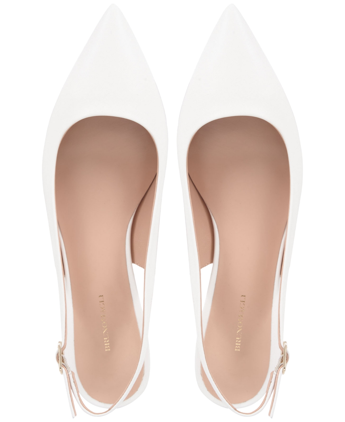 Bruno Magli Palerma Pointed Toe Slingback Pump In White
