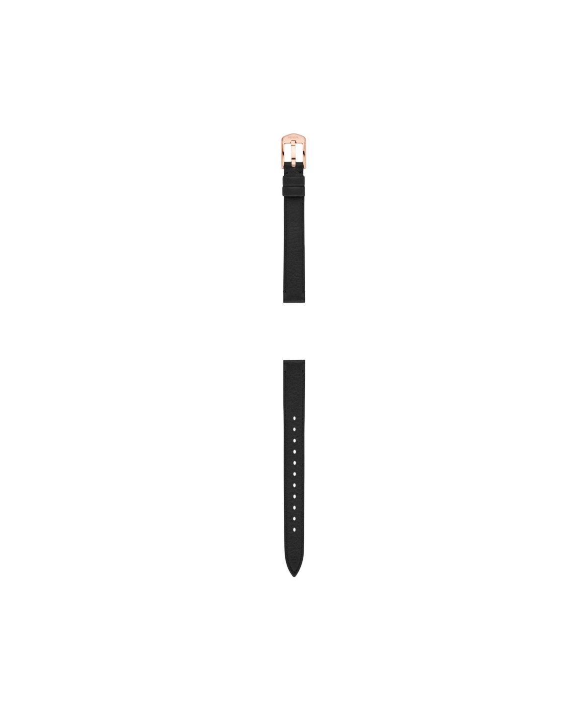 Fossil Women's Black Leather Watch Band, 12mm In Black