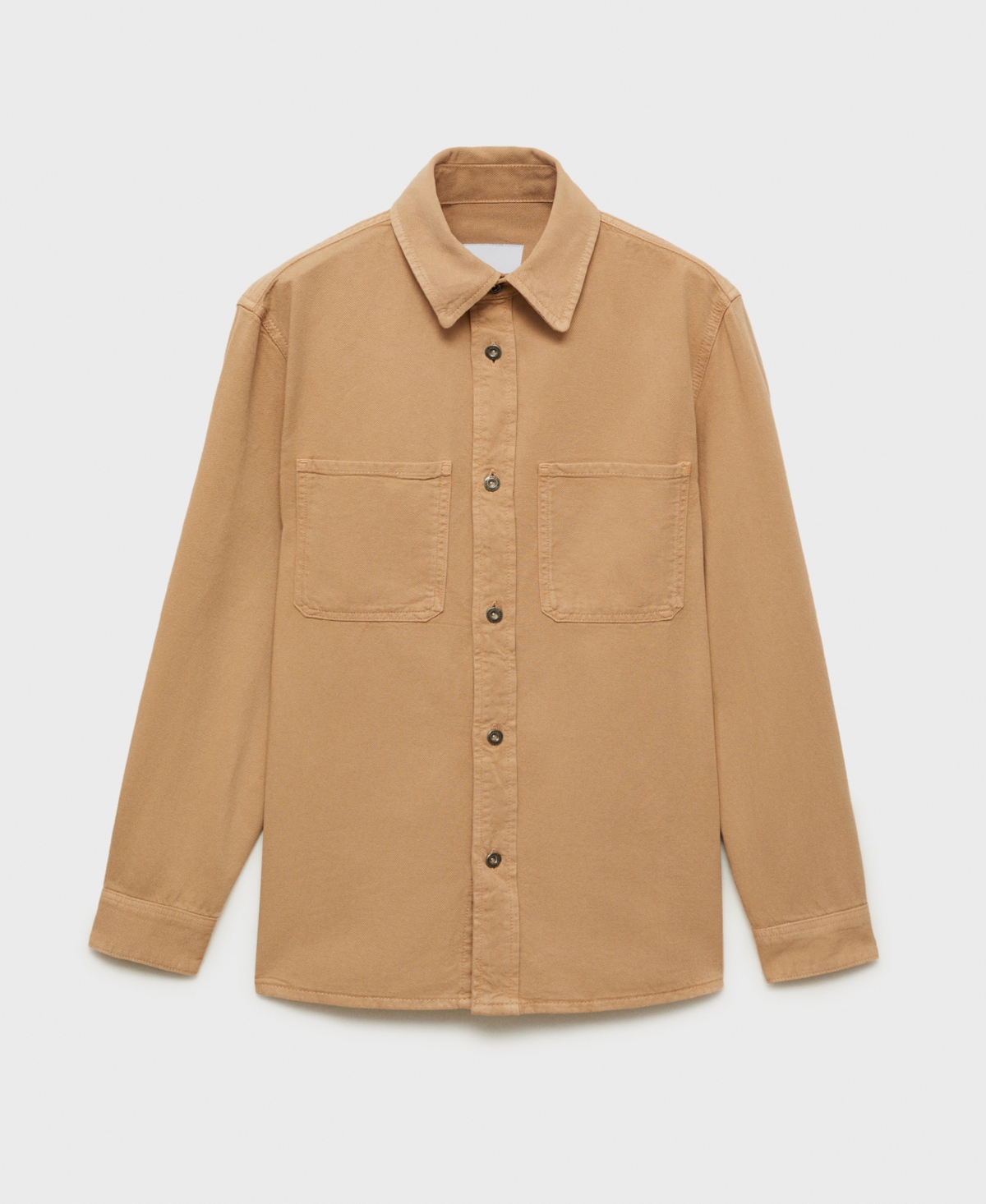 Mango Men's Lyocell Regular-fit Overshirt In Neutral
